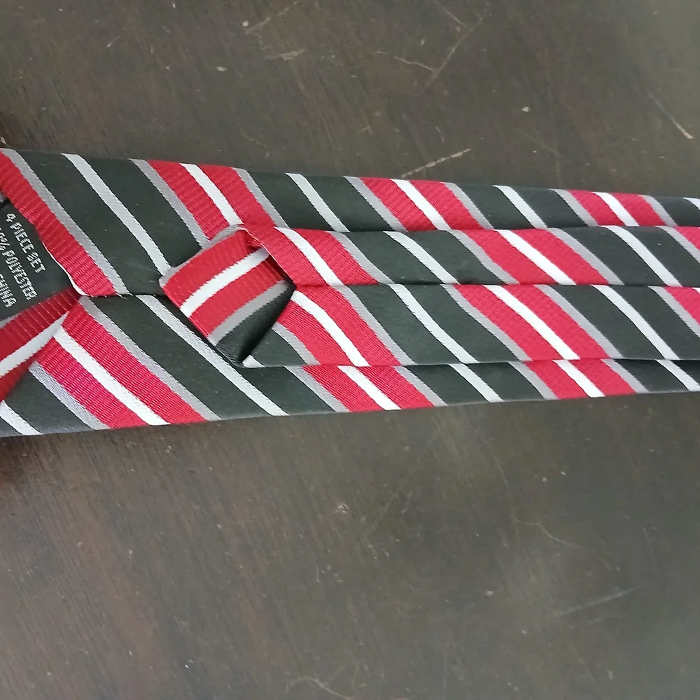 Classic Striped Red and Black Kids Tie